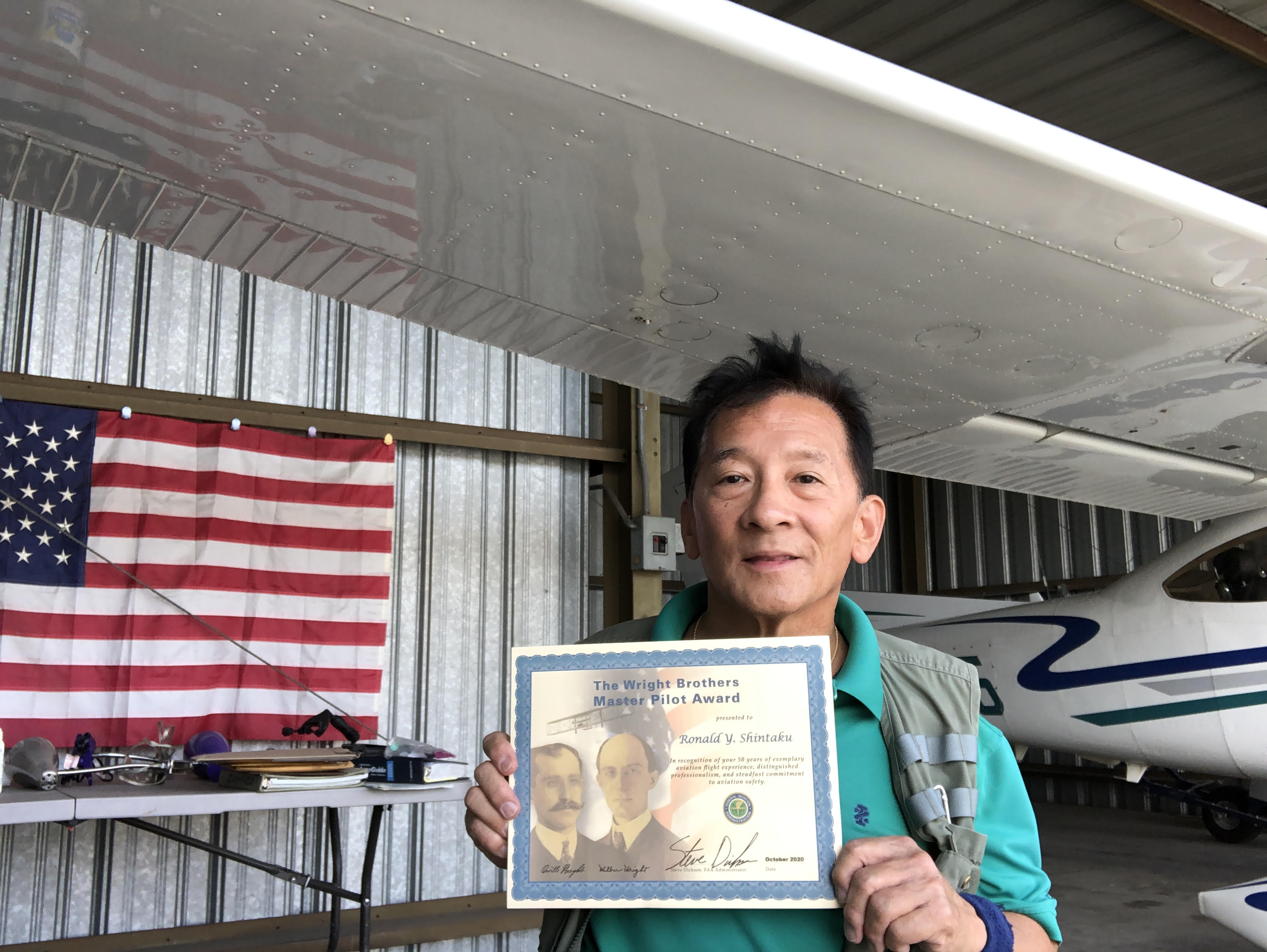 Ronald Shintaku Master Pilot Award